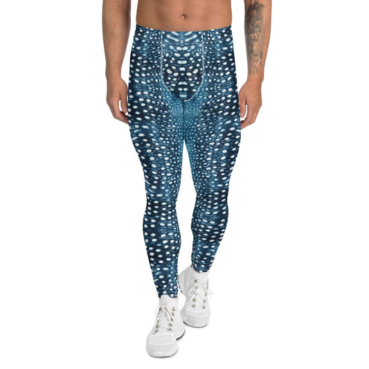 Whale Shark Mosaic Men's Swim Leggings - 