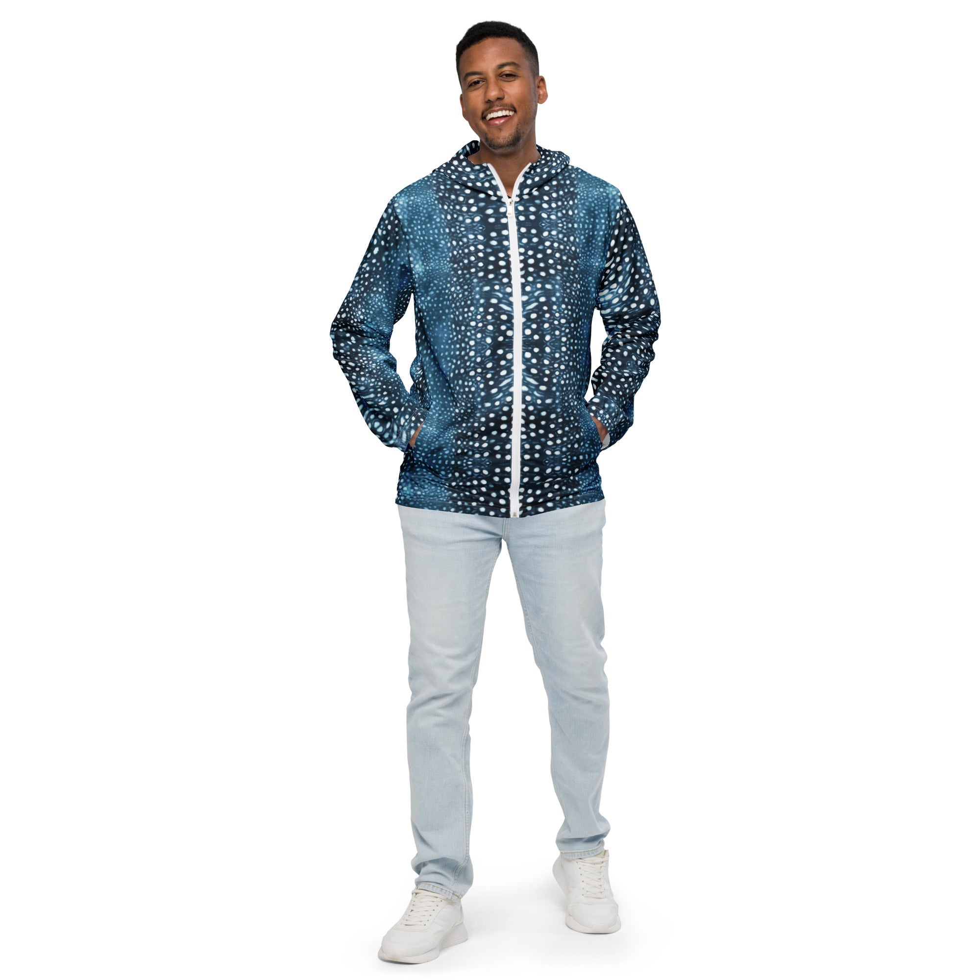 Whale Shark Mosaic Men’s windbreaker -  - ["jacket","men","Whale shark","Whale Shark Mosaic"]