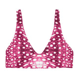 Whale Shark Mosaic Pink Eco Bikini Top -  - ["swim","whale shark","Whale Shark Mosaic Pink","women"]