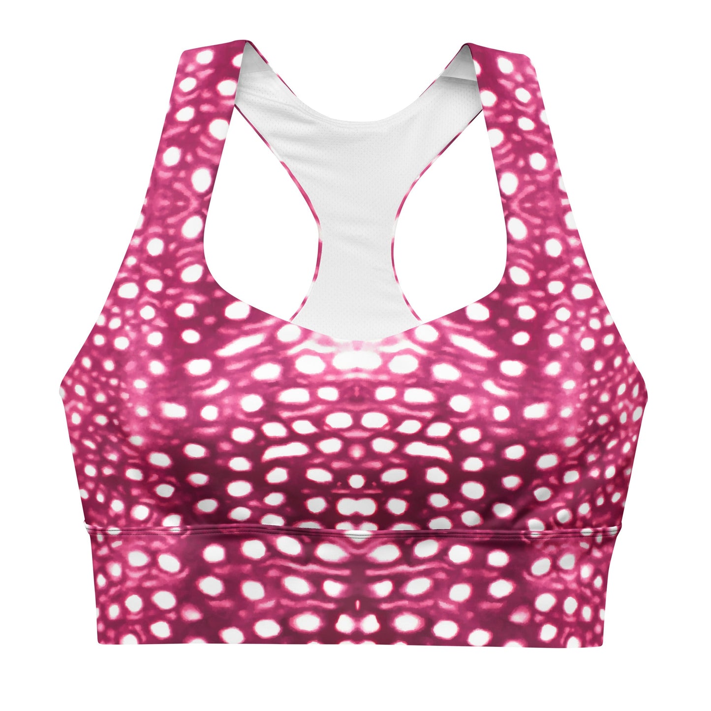Whale Shark Mosaic Pink Eco Sports Swim Top - 