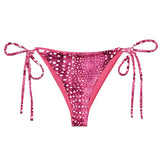 Whale Shark Mosaic Pink Eco String Bikini Bottom -  - ["swim","whale shark","Whale Shark Mosaic Pink","women"]