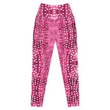 Whale Shark Mosaic Pink Eco Swim Leggings With Pockets -  - ["leggings","whale shark","Whale Shark Mosaic Pink","women"]