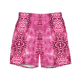 Whale Shark Mosaic Pink Eco Swim Trunks -  - ["men","trunks","whale shark","Whale Shark Mosaic Pink"]
