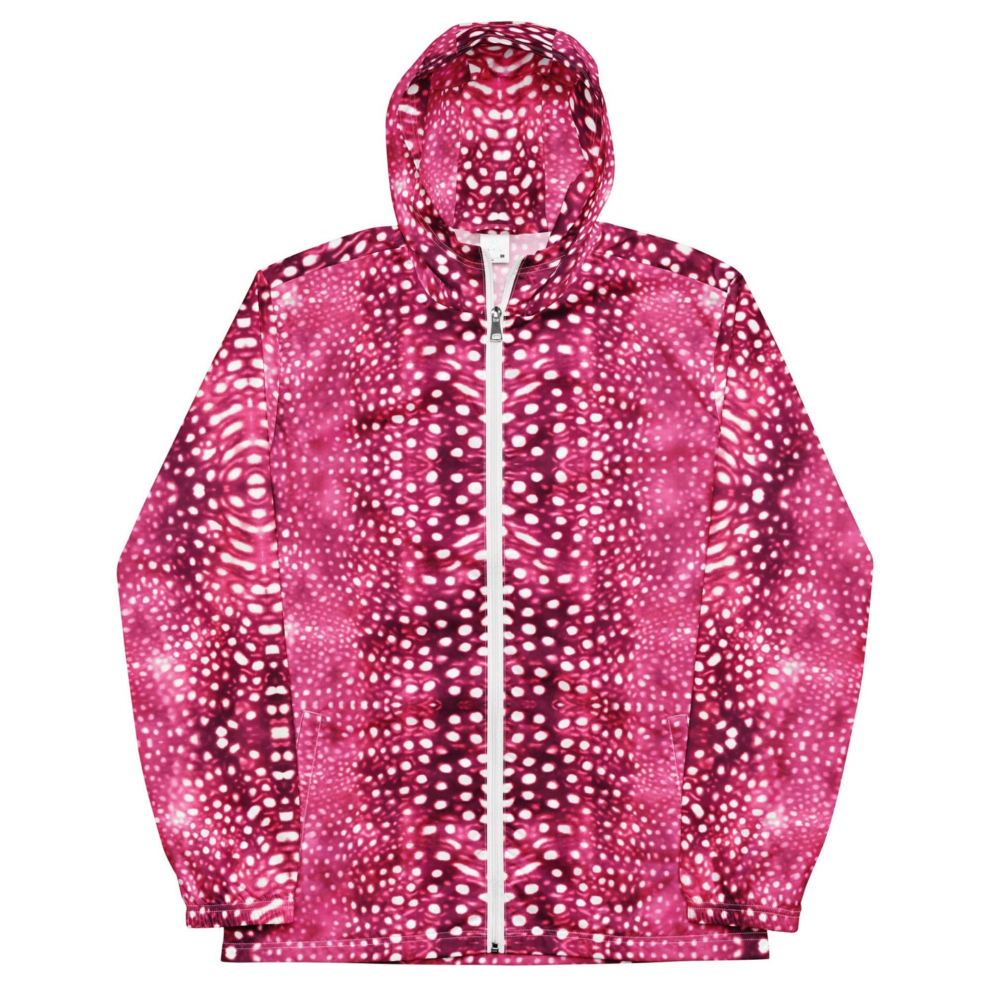 Whale Shark Mosaic Pink Men’s Windbreaker - 