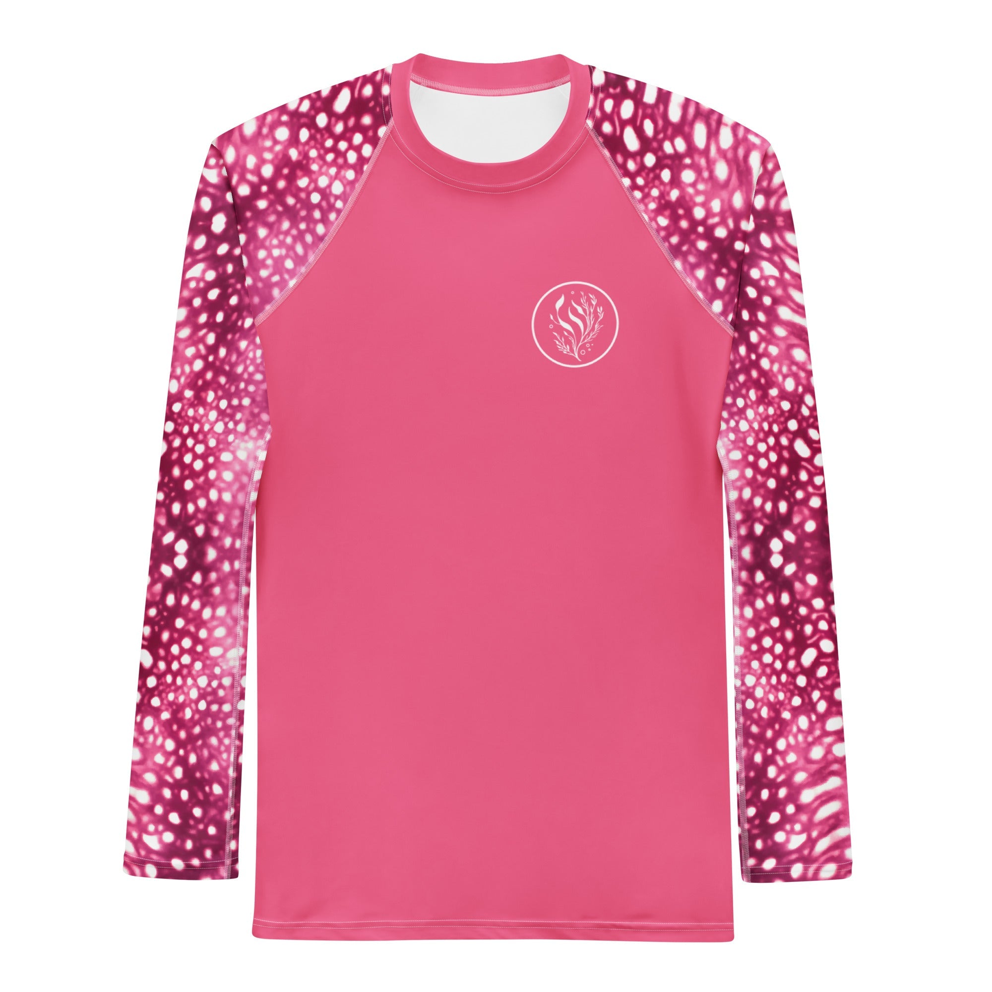 Whale Shark Mosaic Pink W Men's Rash Guard -  - ["men","rash guard","whale shark","Whale Shark Mosaic Pink"]