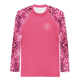 Whale Shark Mosaic Pink W Men's Rash Guard -  - ["men","rash guard","whale shark","Whale Shark Mosaic Pink"]