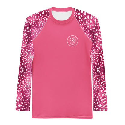 Whale Shark Mosaic Pink W Men's Rash Guard - 