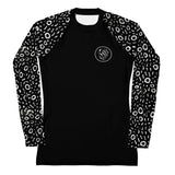 Whale Shark Mosaic Women's Rash Guard Solid -  - ["rash guard","whale shark","Whale Shark Mosaic","women"]
