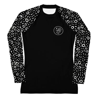 Whale Shark Mosaic Women's Rash Guard Solid - 