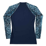 Whale Shark Mosaic Women's Rash Guard Solid -  - ["rash guard","whale shark","Whale Shark Mosaic","women"]