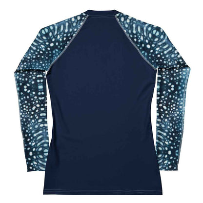 Whale Shark Mosaic Women's Rash Guard Solid - 