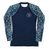 Whale Shark Mosaic Women's Rash Guard Solid -  - ["rash guard","whale shark","Whale Shark Mosaic","women"]