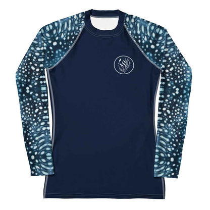 Whale Shark Mosaic Women's Rash Guard Solid - 