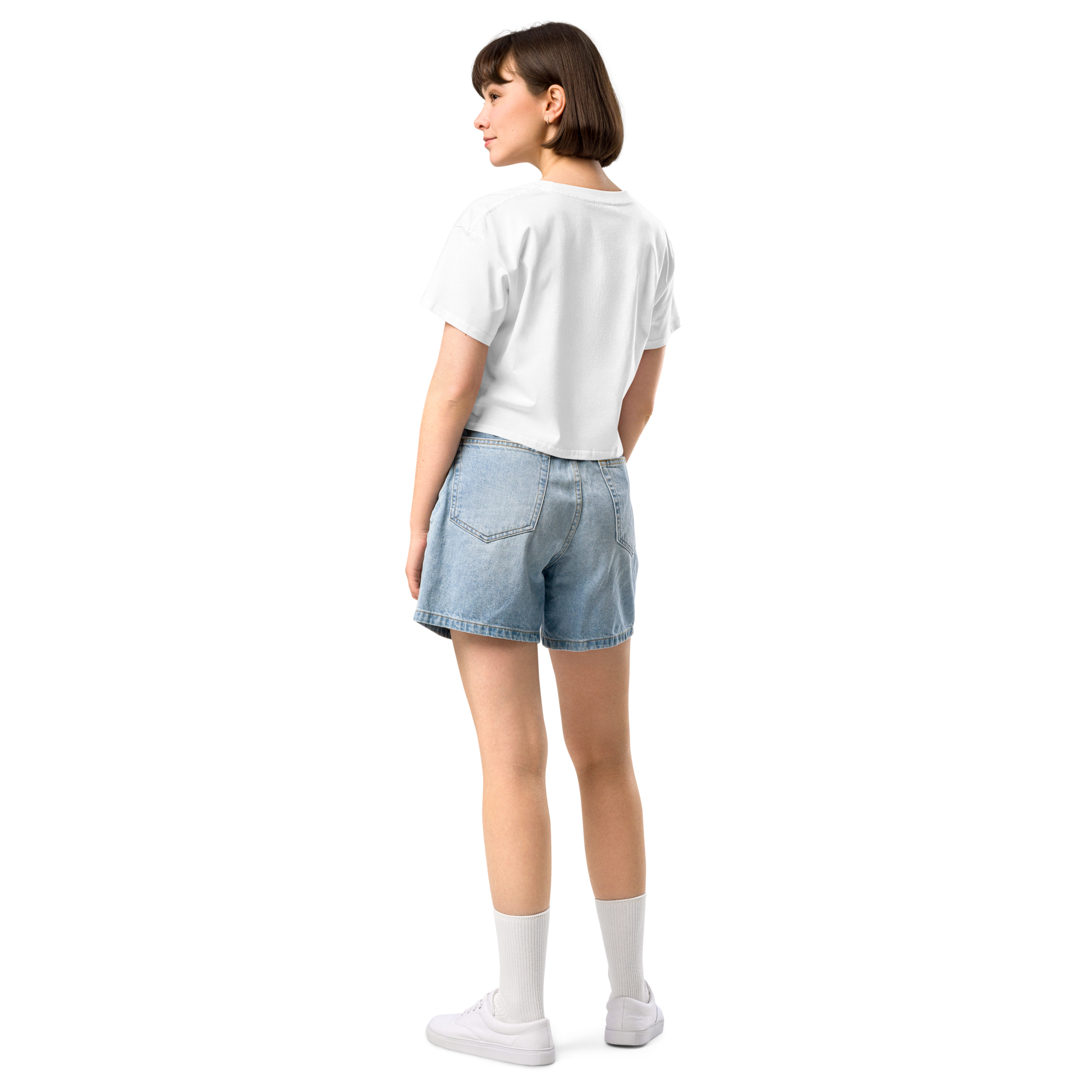 Ask Me About Sharks Cropped Tee
