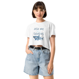 Ask Me About Sharks Cropped Tee