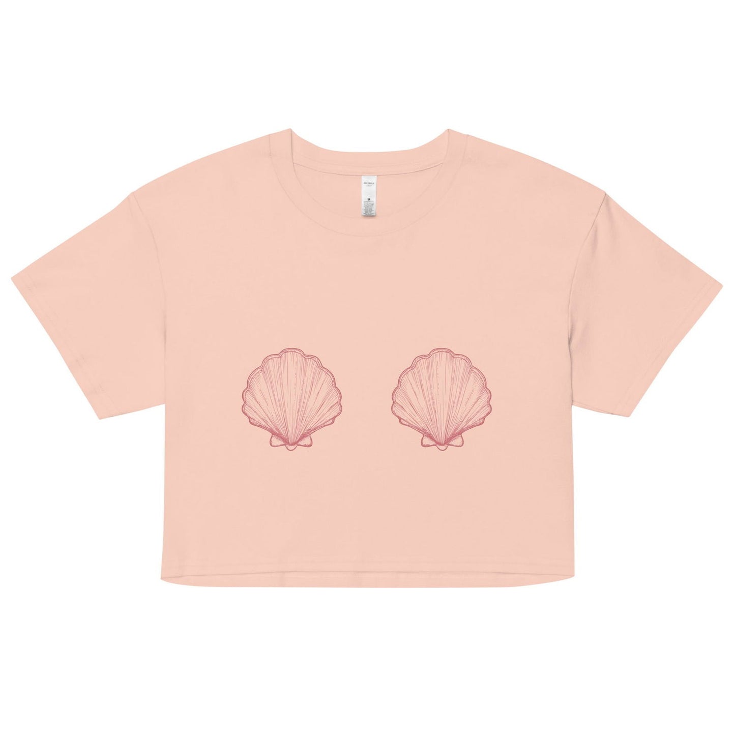 Women’s Pink Scallop Shell Crop Top - 