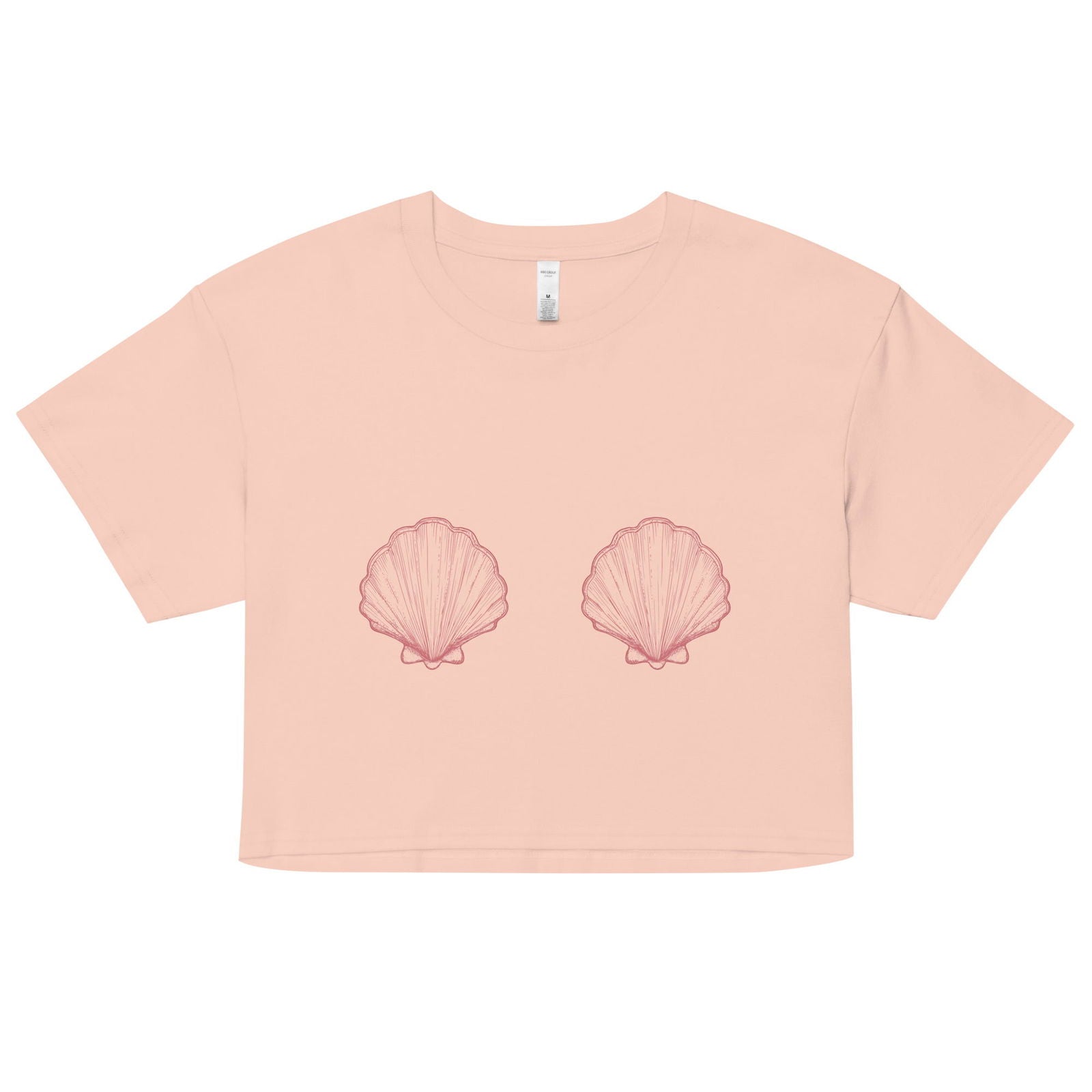 Women’s Pink Scallop Shell Crop Top - 