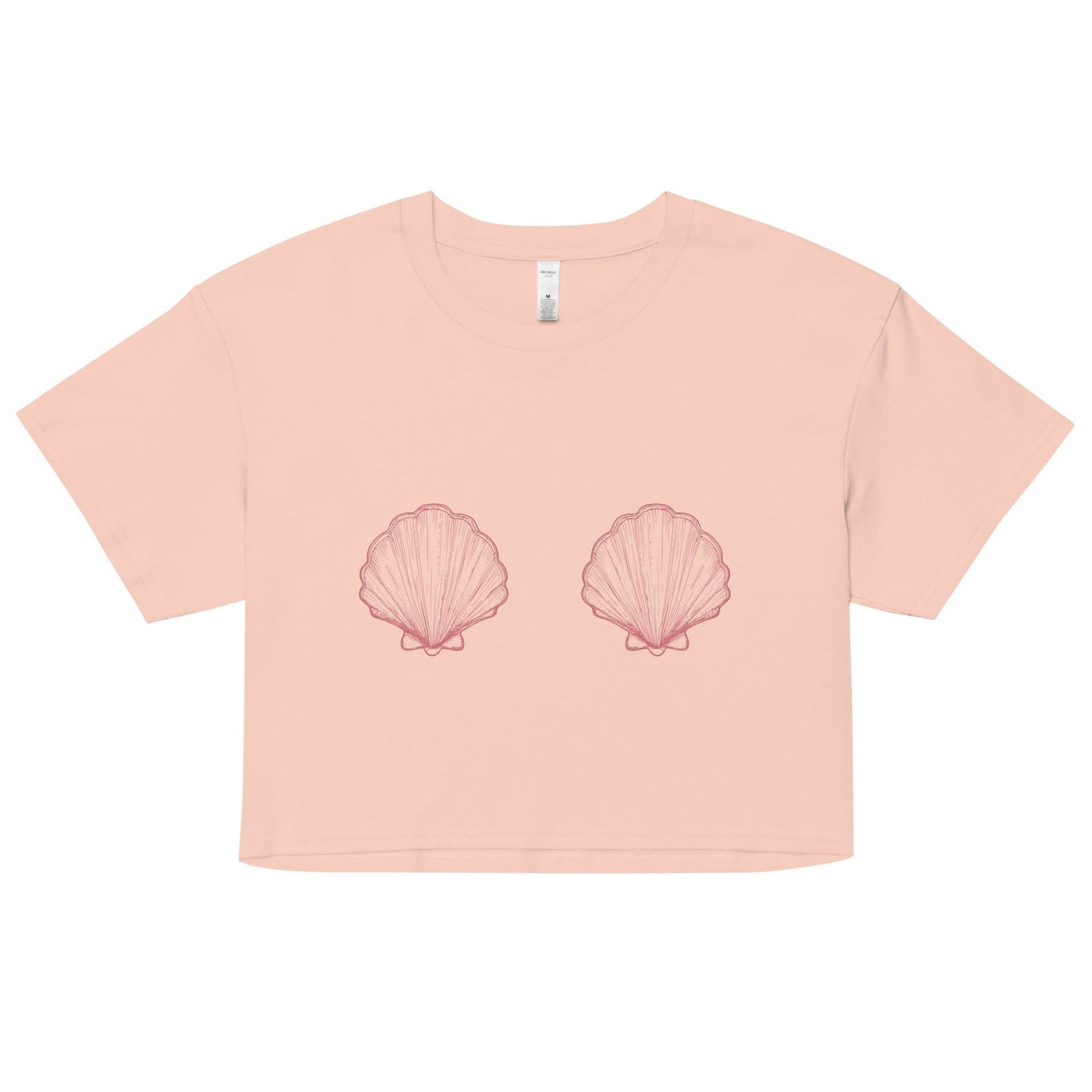 Women’s Pink Scallop Shell Crop Top - 