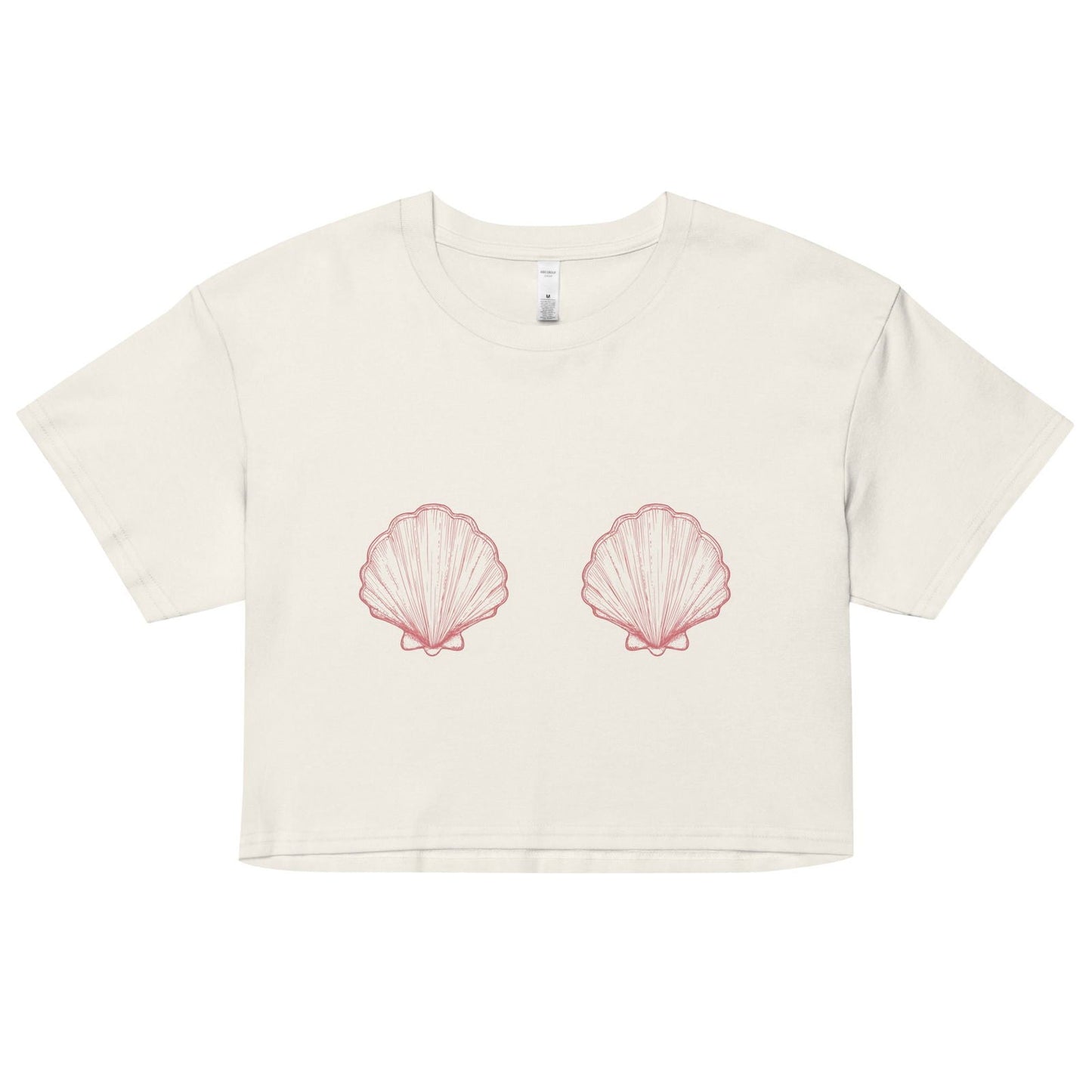 Women’s Pink Scallop Shell Crop Top - 
