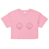 Women’s Pink Scallop Shell Crop Top -  - ["T","women"]