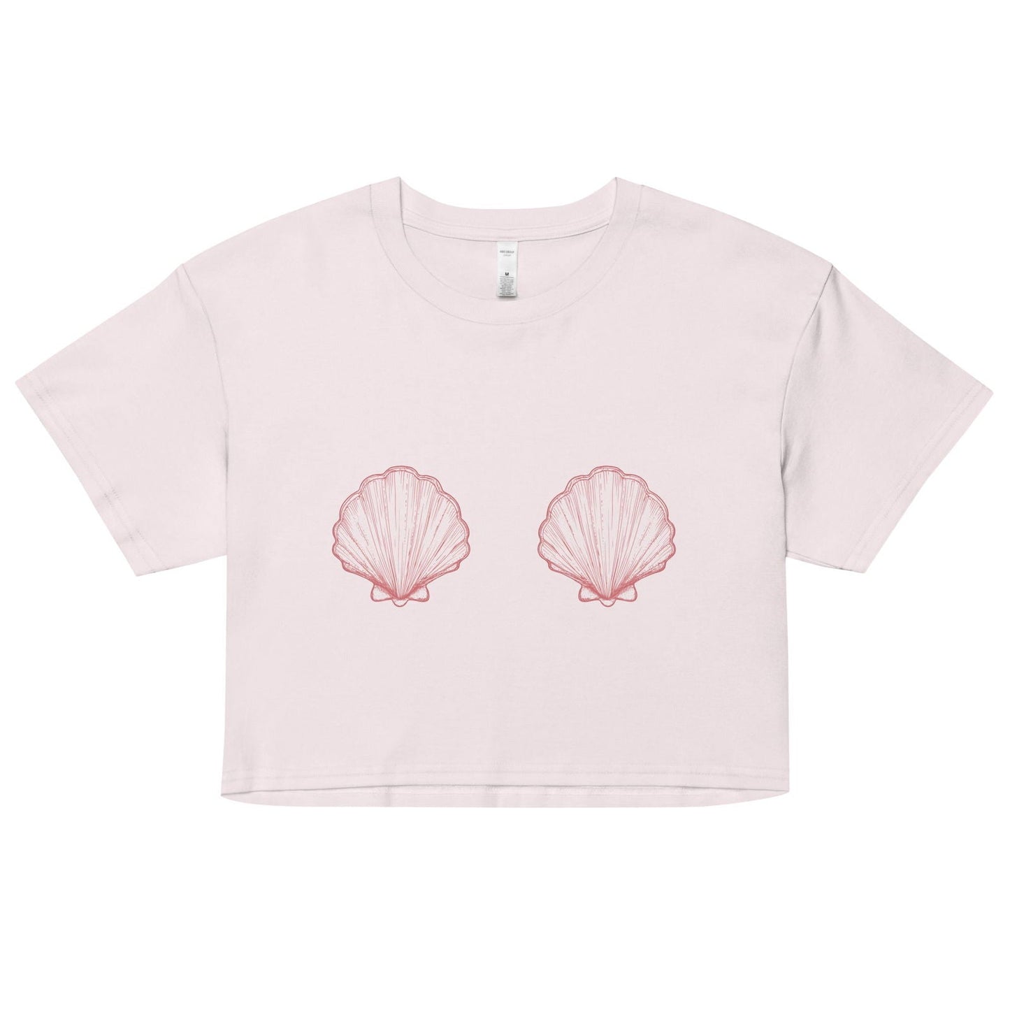 Women’s Pink Scallop Shell Crop Top - 