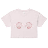 Women’s Pink Scallop Shell Crop Top -  - ["T","women"]