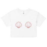 Women’s Pink Scallop Shell Crop Top -  - ["T","women"]